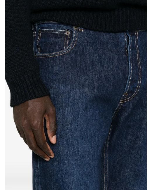The Row Blue Moe Straight-Leg Five-Pocket Jeans for men