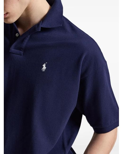 Polo Ralph Lauren Blue Embroidered Polo Shirt for men