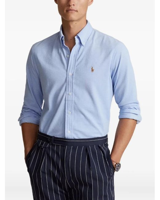 Polo Ralph Lauren Blue Long-Sleeved Shirt for men