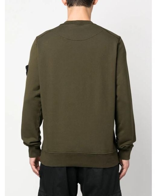 Stone Island Green Tone Island Crewneck Sweatshirt In Cotton Fleece for men