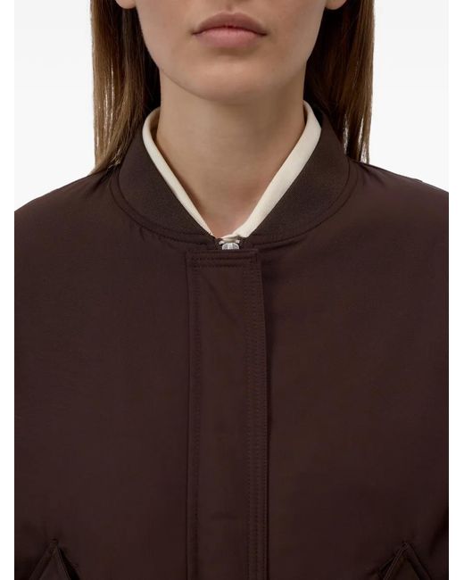 Closed Brown Logo-Patch Bomber Jacket