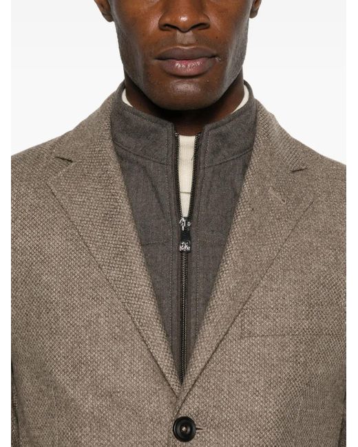 Corneliani Brown Tailored Three-Button Jacket for men