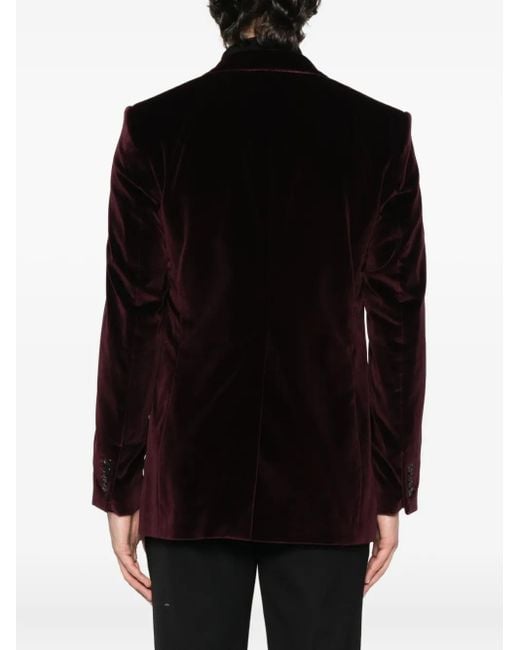 Blazer En Velours À Simple Boutonnage Husbands pour homme en coloris Black