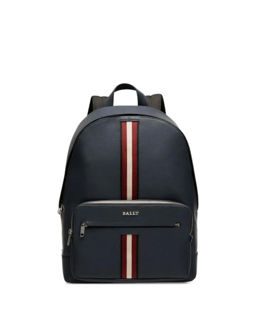 Bally Leren Rugzak Met Lintdetail in het Blue voor heren