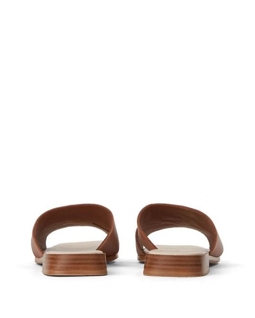 Karl Lagerfeld Brown Logo-Embroidered Slippers