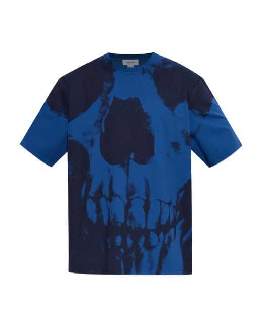 Alexander McQueen T-Shirt mit Totenkopf-Print in Blue für Herren