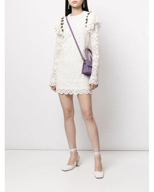 Macgraw White Cupid Mini Shift Dress