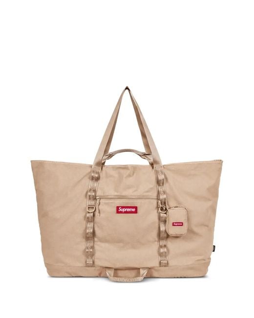 Supreme Natural Logo-Motif Tote Bag for men