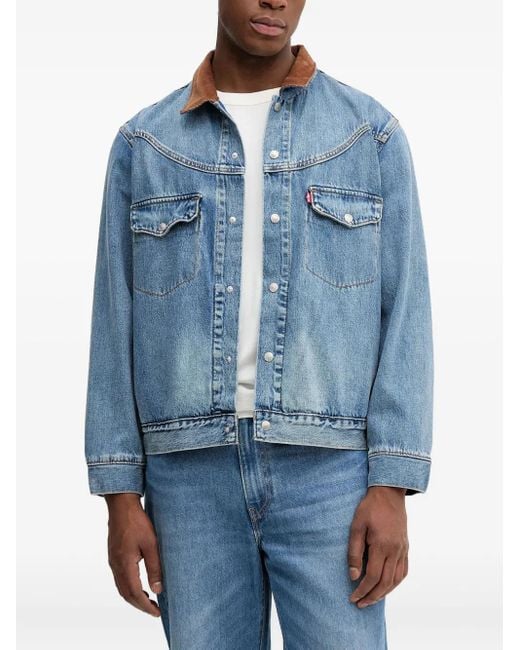 Levi's Western Shorthorn Trucker Jeansjacke in Blue für Herren