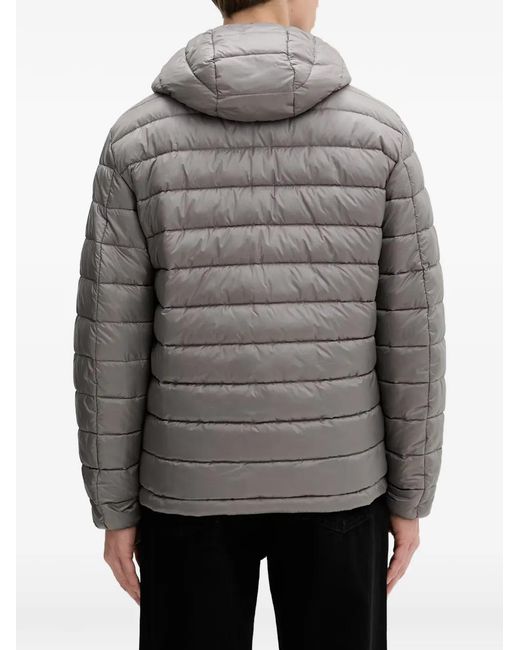 Marc O' Polo Gray Hooded Quilted Jacket for men
