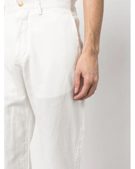 Polo Ralph Lauren White Polo-Motif Straight-Leg Trousers for men