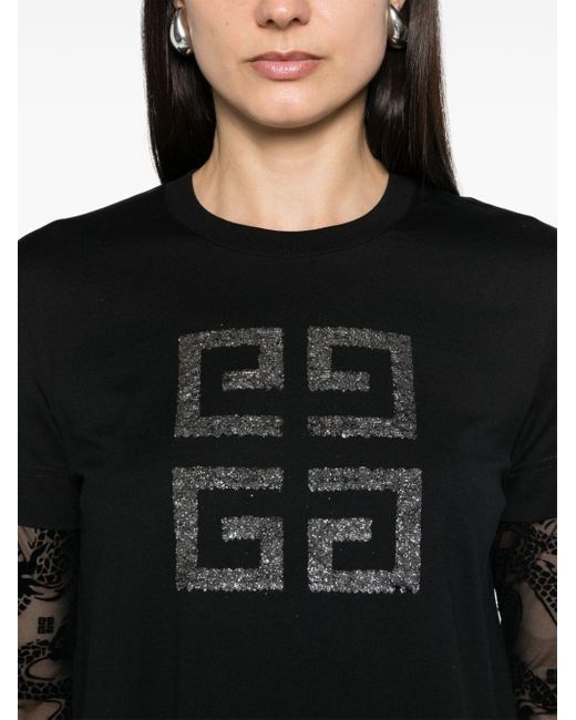 T-shirt con applicazione 4G di Givenchy in Black