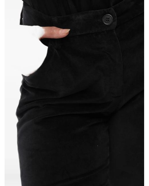 True Royal Black Belt-Loop Pocket Trousers