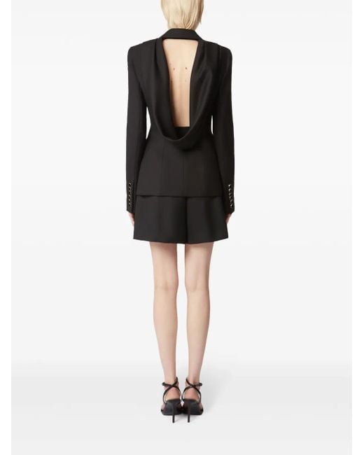 Nina Ricci Black Draped-Back Blazer
