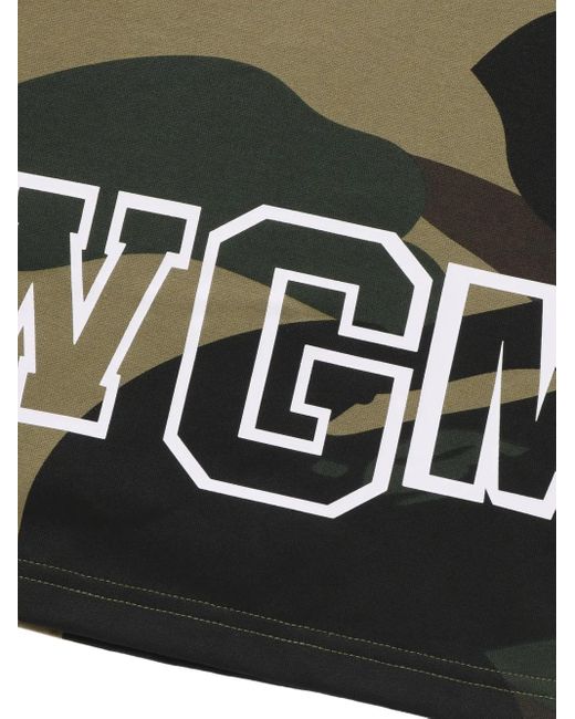 A Bathing Ape Green Shark Attack Camouflage T-Shirt for men