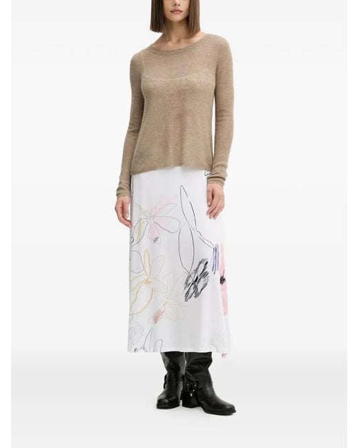Desigual White Floral Print Midi Dress (Set Of Two)