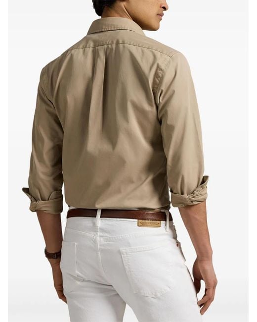 メンズ Polo Ralph Lauren ポプリン シャツ Natural