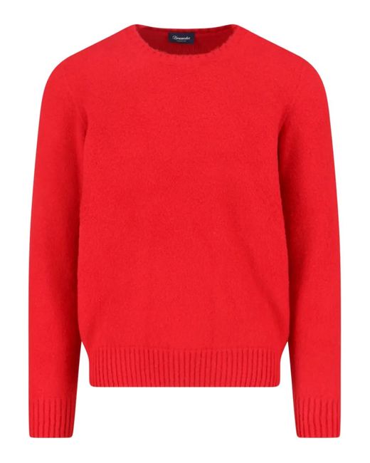 Drumohr Red Cashmere Sweater for men