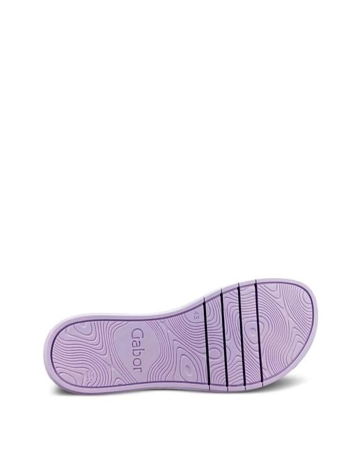 Gabor Purple Buckled Flat Sandals