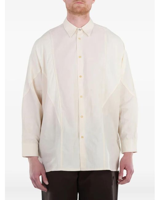 OAMC White Arrow Panelled Shirt for men