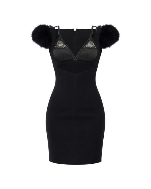 DSquared² Black Cut-Out Mini Dress