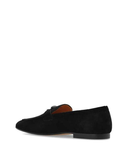 Tod's Loafer aus Wildleder mit Logo-Schild in Black für Herren