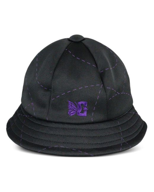 Needles Gray Bermuda Embroidered-logo Bucket Hat for men