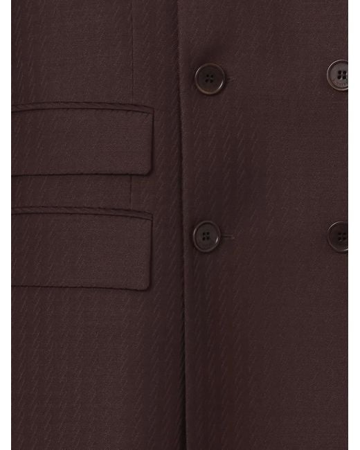 Burberry Brown Striped Wool Mohair Tailored Jacket for men