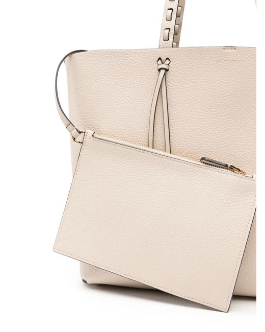 Etro Natural Essential Medium Leather Tote Bag With Threading