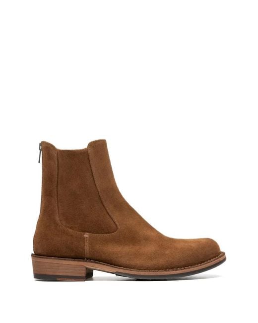 Officine Creative Brown Legrand Zip Suede Boots