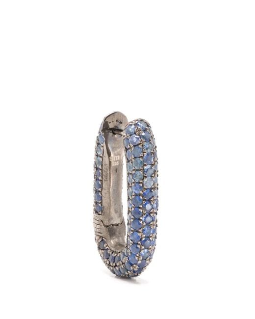 Selim Mouzannar Blue Saphire Hoop Earring