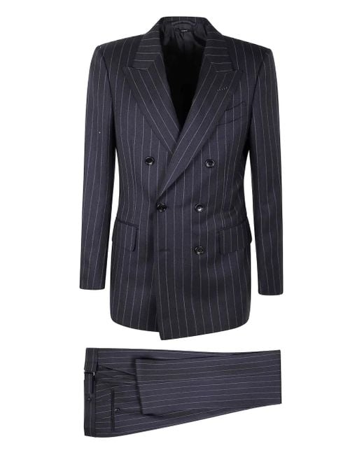 Tom Ford Anzug mit Nadelstreifen in Blue für Herren