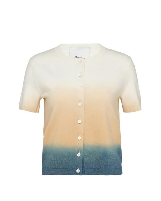 3.1 Phillip Lim White Short-Sleeve Cardigan