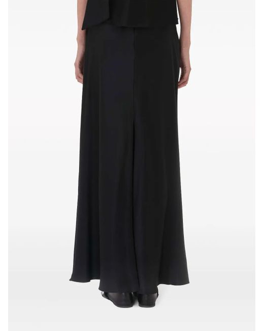 J.W. Anderson Black Draped Silk Maxi Skirt