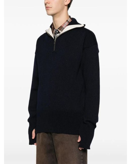 Pull À Col Zippé Junya Watanabe pour homme en coloris Blue