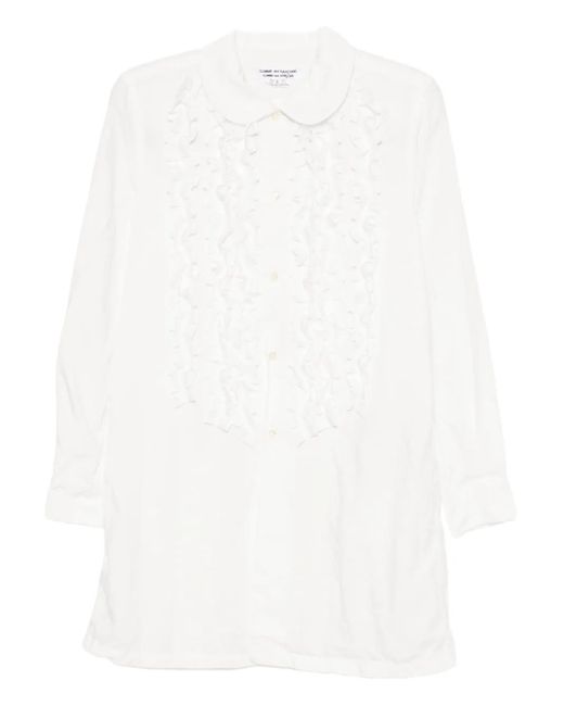 Comme des Garçons White Ruffled Shirt
