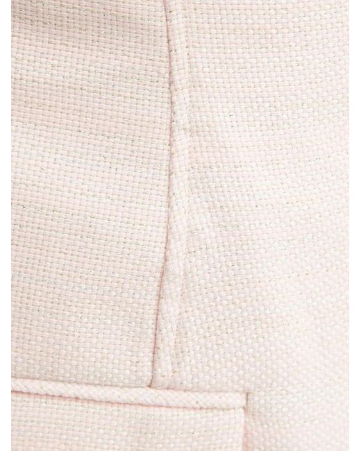 Bardot Natural Tweed-Texture Mini Dress