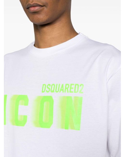 DSquared² White T-shirt With Logo Print for men