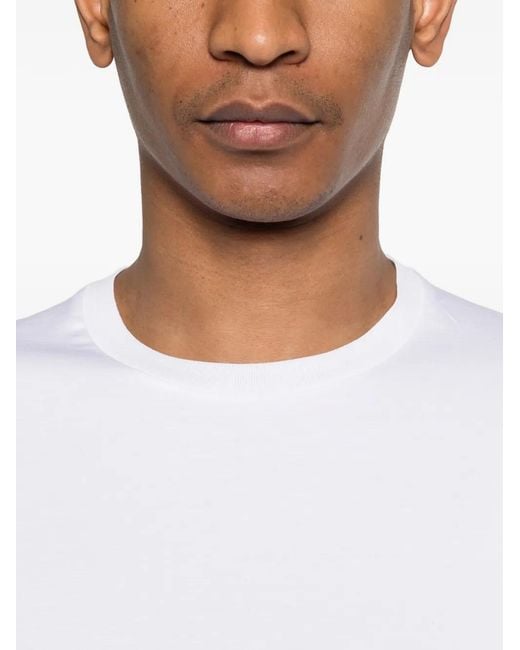 Herno White Round-Neck Short-Sleeve T-Shirt for men