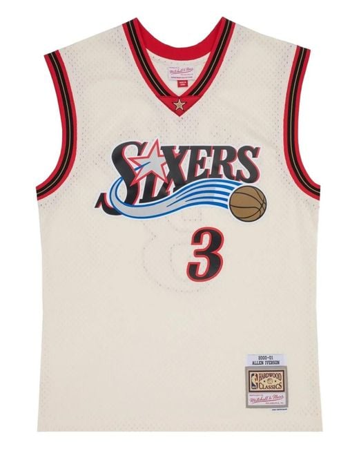 Mitchell & Ness Pink 76Ers 2000 V-Neck Tank Top for men