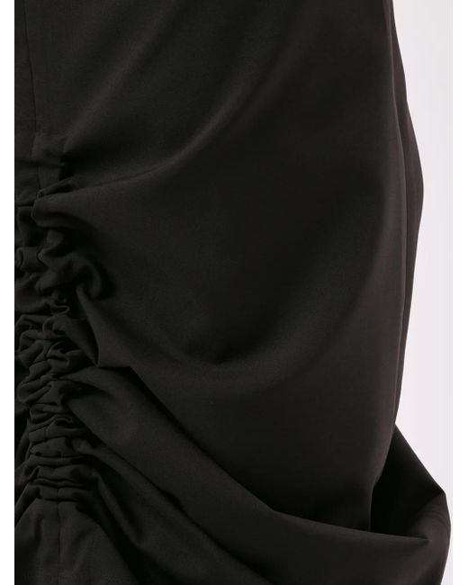 Goen.J Black Ruched Midi Skirt