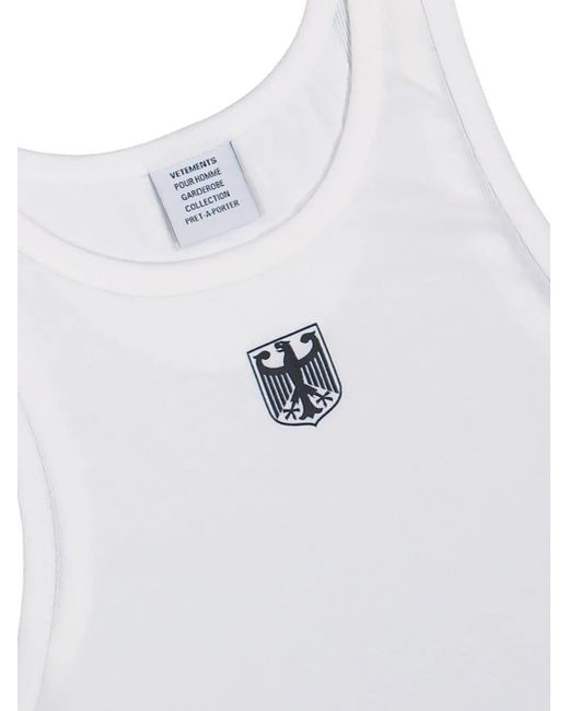 Débardeur En Résille À Logo Brodé Eagle Vetements pour homme en coloris White