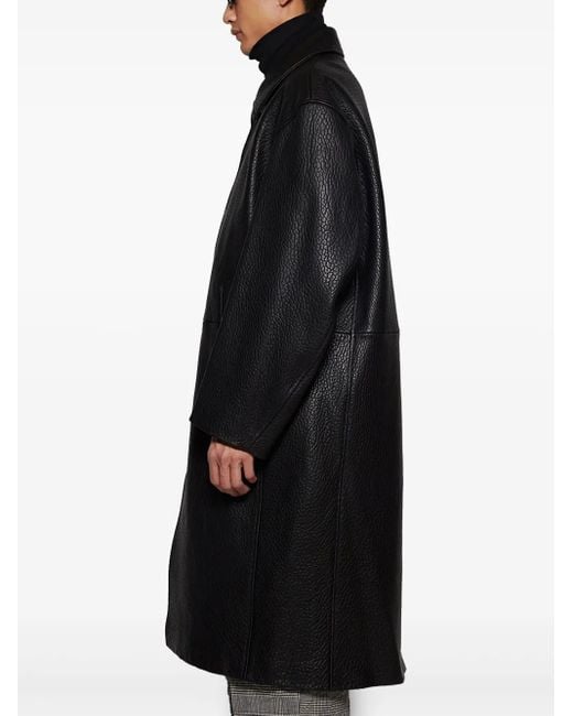 メンズ Alexander Wang レザーコート Black