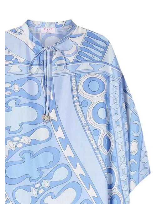 Emilio Pucci Blue Soleil Printed Kaftan