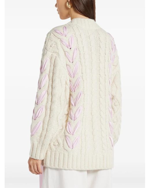 LoveShackFancy White Kassius Cardigan