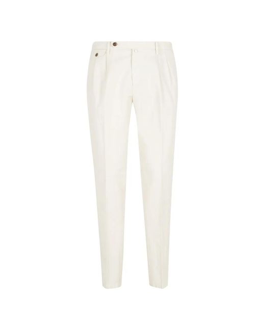 Briglia 1949 White Pleated Trousers for men