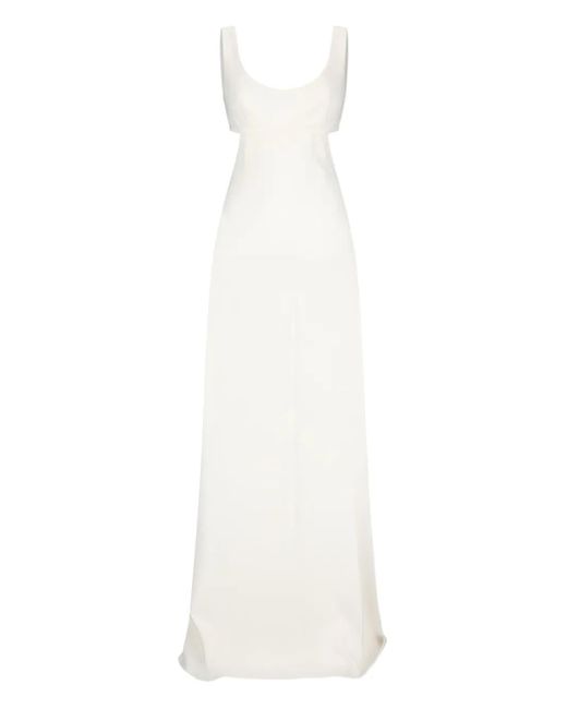 Max Mara White Pinco Cut-Out Maxi Dress