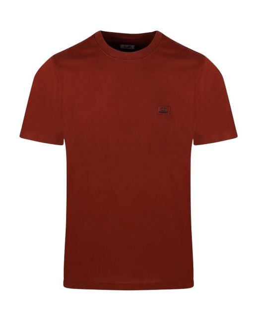 メンズ C P Company ロゴ Tシャツ Red