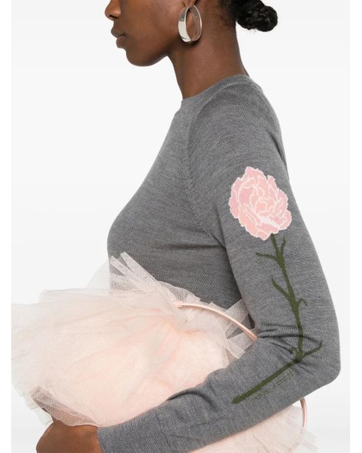 Pull À Fleurs Simone Rocha en coloris Gray