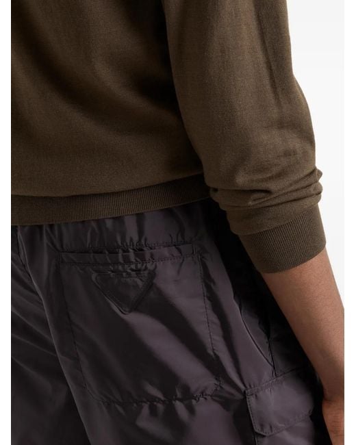 Prada Black Re-Nylon Swim Trunks for men